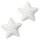 Stoff-Stern 5,5 cm, Btl. à 2 St. weiss
