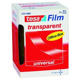 tesafilm, transparent, 15mm x 66m alterungsbeständig, vielseitig