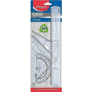 Maped Geometrie-Set, 4-teilig, tran sparent (82242767)