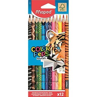 Maped Dreikant-Buntstift COLORPEPS Animals, 12er Kartonetui (82832212