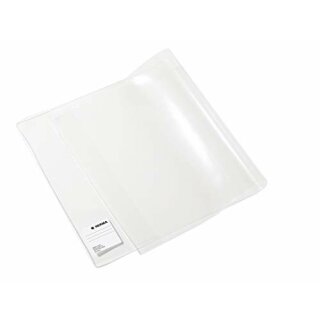 PP Buchschoner mit Lasche, 22 x 38 cm, farblos transparent