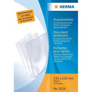 Ausweishüllen, Personalausweis, geprägt, dokumentenecht, transp.,76 x 107 mm