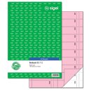 AAO SIGEL BO112 Bonbuch, 1000 Abrisse rosa, DIN A4, 2x50...