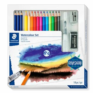 Schreibgeräteset  Watercolour Set - 100% PEFC, Bleistift/Aquarellstift,