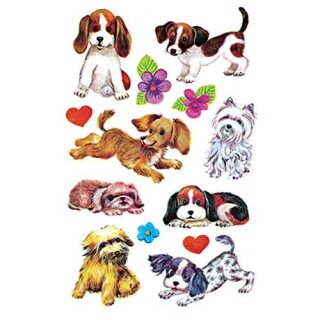 Creative Deco-Sticker 76x120mm Papier 3Bögen Motiv Hunde