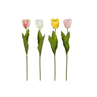 Kunstblume Tulpe 60cm Polyester 3-fbg. sort.