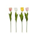 Kunstblume Tulpe 60cm Polyester 3-fbg. sort.