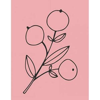 May&Berry Stempel, Beerenzweig, 35 x 45 mm, , rosa