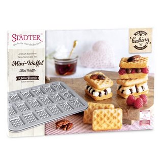 Mini-Waffel Metall Silber 38 x 26 cm