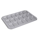 AAO Mini-Waffel Metall Silber 38 x 26 cm