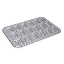 Mini-Waffel Metall Silber 38 x 26 cm