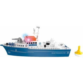 siku 5401, Polizeiboot, Kunststoff, Blau/Weiß, Wasserkanone, Licht, Sound, Heckklappe, Inkl, Boje (ABVK)