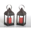 AAO LED-Outdoor Laterne MODO, FP 10,5x10,5x22,5cm 
(rot / Kunststoff)