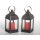 AAO LED-Outdoor Laterne MODO, FP 10,5x10,5x22,5cm 
(rot / Kunststoff)