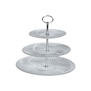 Glas Etagere , 3er, 33cm, ø26/20,2/15,7cm