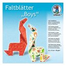 FALTBL."BOYS" 80G,15x15CM,10 DESIGNS,120BL.