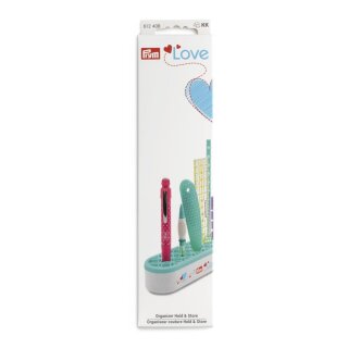 Prym 612408 Love Organizer Hold & Store Sortierkasten, Kunststoff, mint/weiß, 35 x 50 x 210 mm (ABVK)