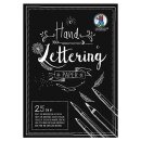 HANDLETTERING PAPER 210G.DIN A4 25BL.SCHWARZ