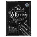 HANDLETTERING PAPER 210G.DIN A5 25BL.SCHWARZ