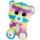 NICI 46321 Glubschis Kuscheltier Bär Captain Cool 25cm, Flauschiges Plüschtier mit großen Glitzeraugen, süßes Stofftier für Kinder und Kuscheltierliebhaber, bunt (ABVK)