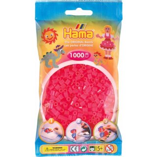 HAMA Perlen Neon Fuchsia 1.000Stück