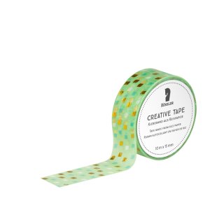 Creative Tape HF/gold Grafik auf Mint - 10m x 15 mm