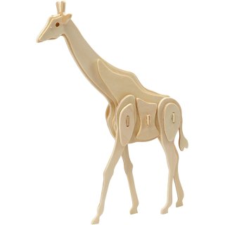 3D-Figuren zum Zusammensetzen, Giraffe, Größe 20x4,2x25 cm, Sperrholz, 1Stck.