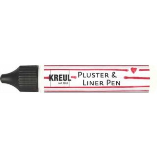 KREUL Pluster & Liner Pen White Cotton 29 ml