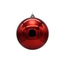 Weihnachtskugeln Kunststoff glänzend 14cm, rot, im...