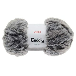 Garn Cuddly 100g/Knäuel schwarz melange