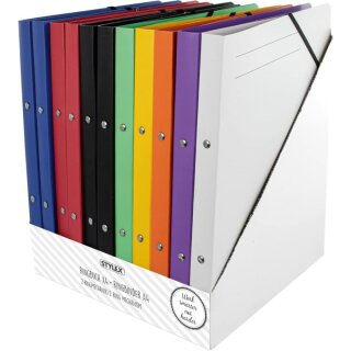 Ringbuch Karton, DIN A4, 2-Ringmechanik, farbig sortiert, FSC   *NEU für 41010*