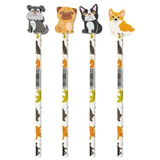 "Dog Collection" Bleistift mit Radiergummi-Topper, im Display   *NEU*