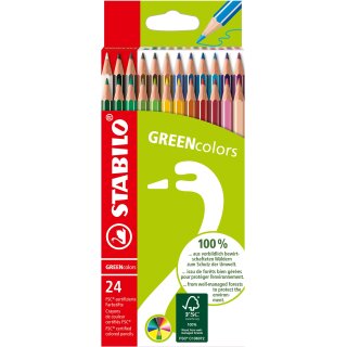 STABILO GREENcolors 24er Etui (doppelreihig)