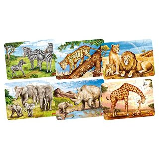 Minipuzzle Afrikanische Tiere