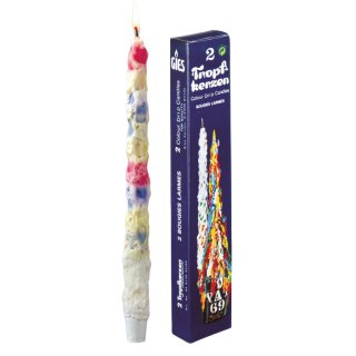 AAO Tropfkerzen 2er-Packung, bunt