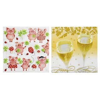 Servietten Sektgläser