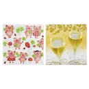 Servietten Sektgläser