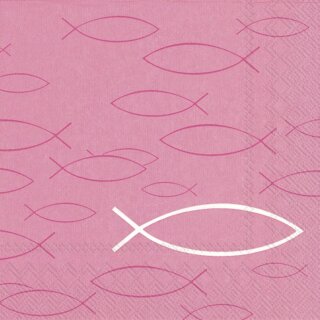 PEACEFUL FISH pink Lunch-Servietten