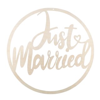 H-Kranz Just married ,FSCMixCred, 30cm ø natur