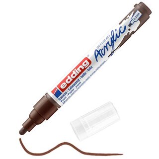 AA edding 5100 Acrylmarker medium - braun - 1 Acrylstift wasserfest - mittlere