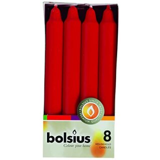 Haushaltskerzen 180/21,3 mm Box 8, rot