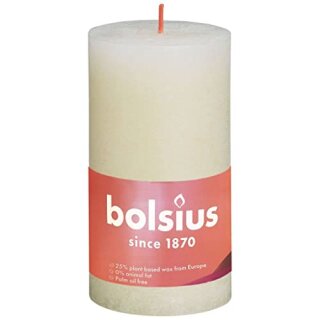 AAO Rustik-Kerze 130/68mm Weiche Perle