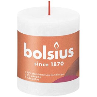 AAO Rustik-Kerze 80/68mm Wolkiges Weiß