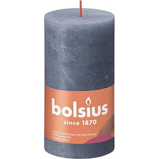 AAO Rustikkerze Shine 130/68mm, Hortensienblau