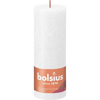 AAO Rustik-Kerze 190/68mm Wolkiges Weiß