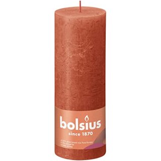 AAO Rustik-Kerze 190/68mm Herbstliches Orange