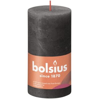 AAO Rustik-Kerze 130/68mm Stürmisches Grau