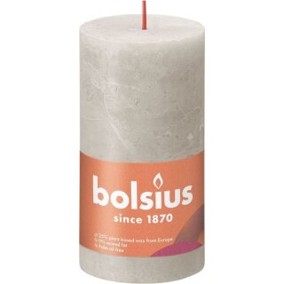 AAO Rustik-Kerze 130/68mm Sandgrau