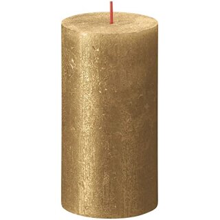 AAO Rustik-Kerze metallic 130/68mm Gold
