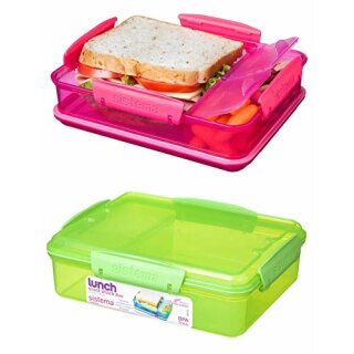 SISTEMA Lunchbox Snack Attack Duo to go 975 ml 19,7x15,8x6cm farbig sortiert